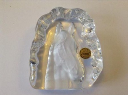  Kristal: gravering van paard 10,5 x 9 cm € 24,90